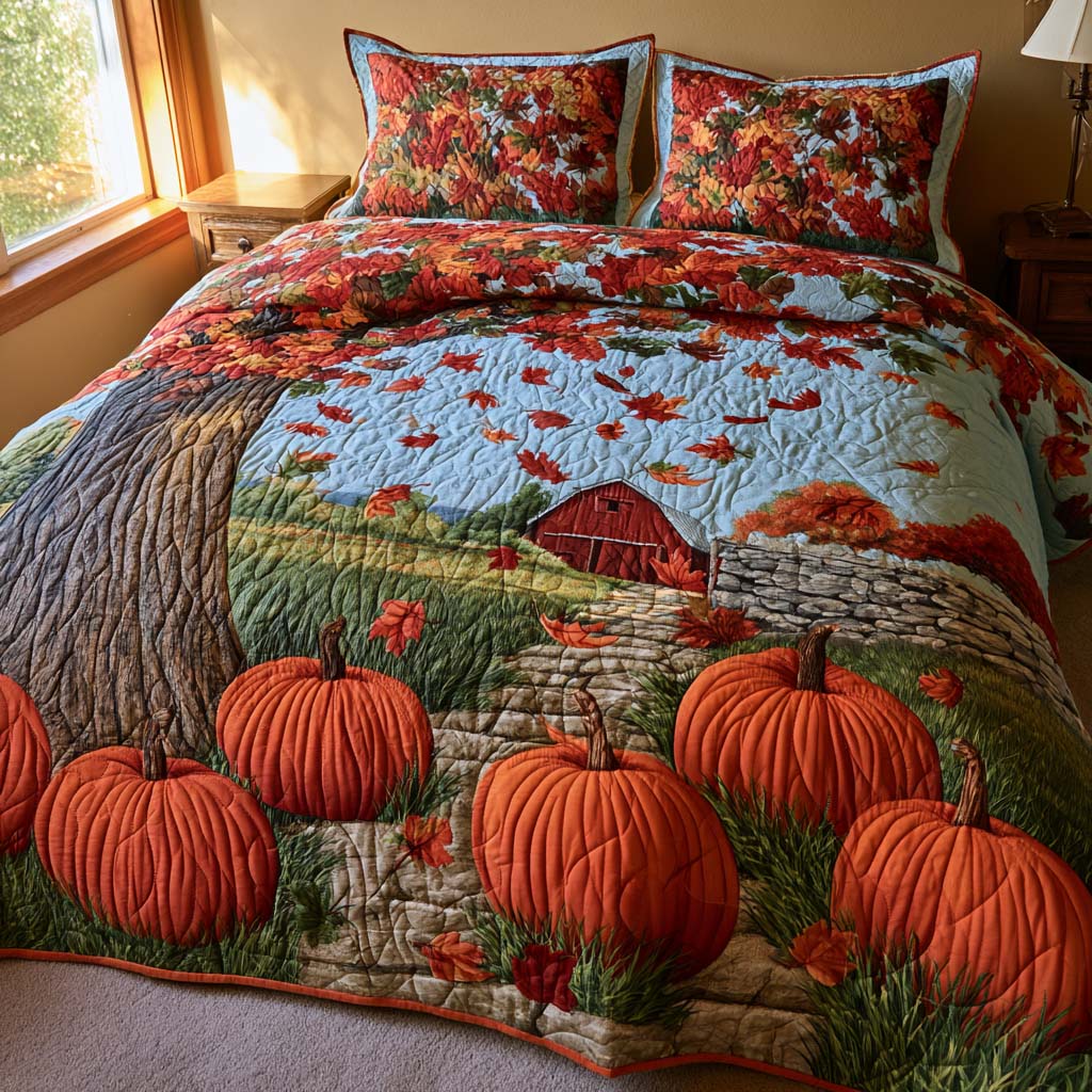 Fall Tranquil Morning Bamboo Quilt Bedding Set