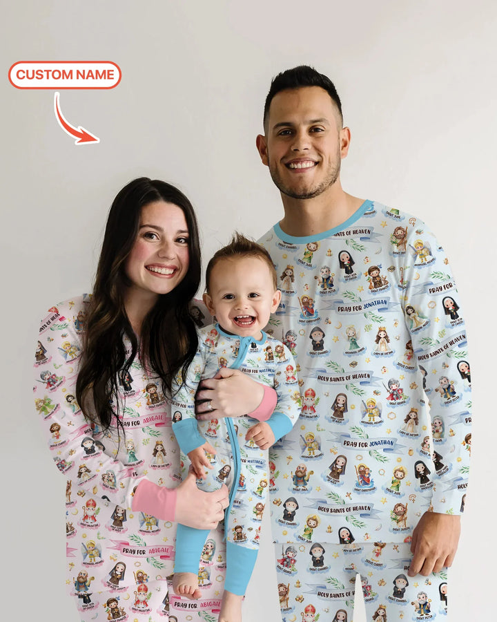 Heilige des Himmels Pyjama-Set aus Bambus für Damen mit Wunschnamen