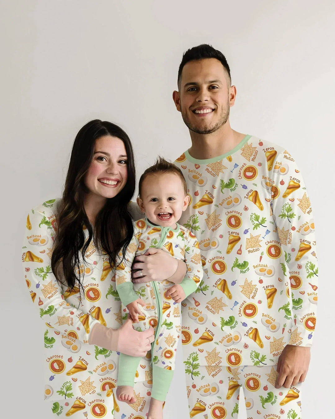 Fröhliches Passahfest Familie Passender Bambus Damen Schlafanzug