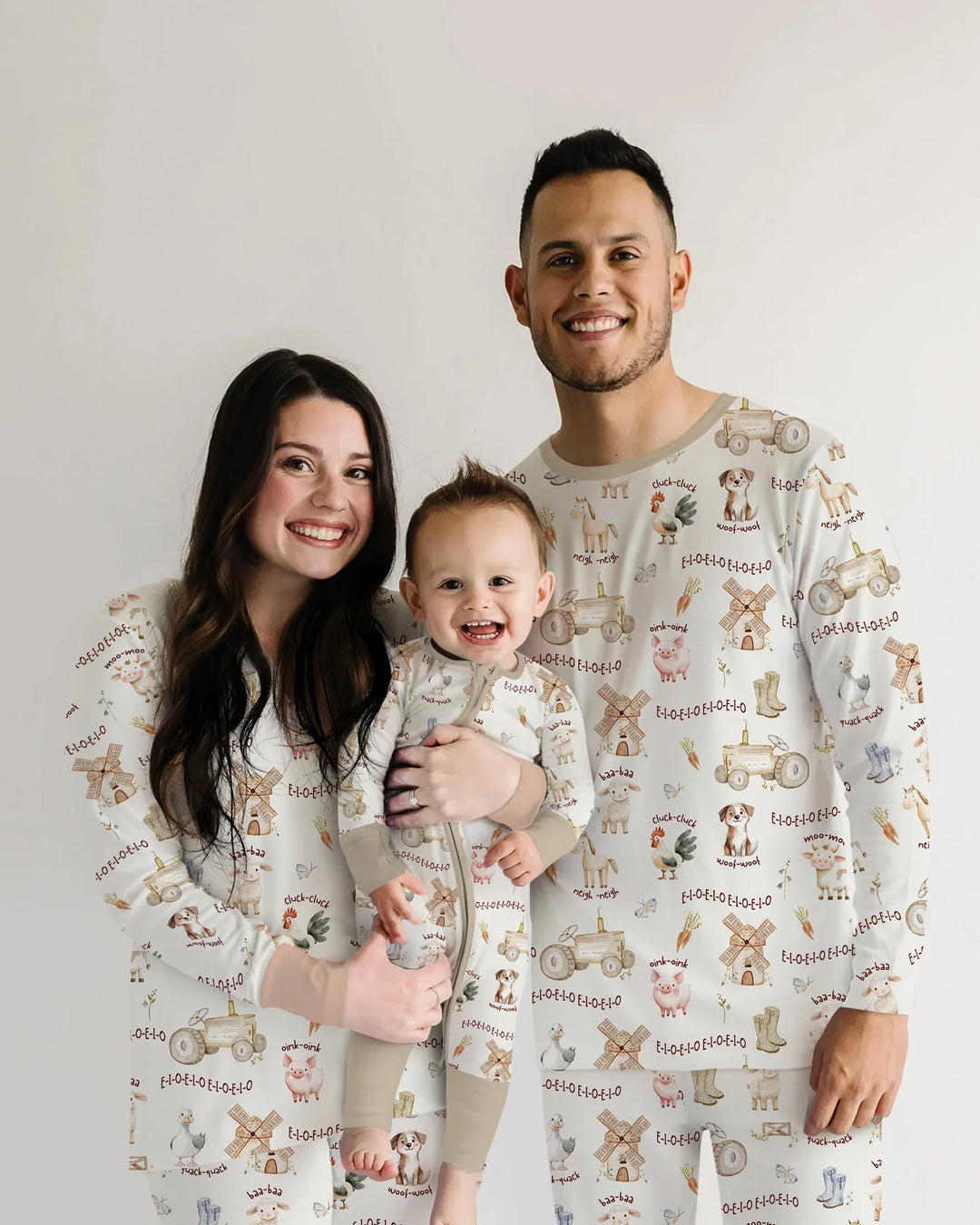 Old McDonald Farm Family Matching Bamboo Women Pajama Set