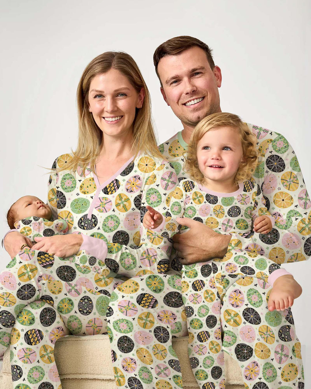 Pysanky Eggs Family Matching Bamboo Men's Pajama Set