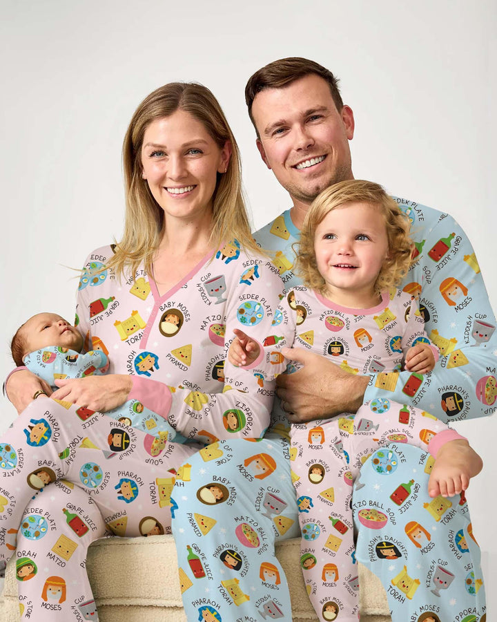Zweiteiliges Langarm-Pyjama-Set mit Sommerfrüchten