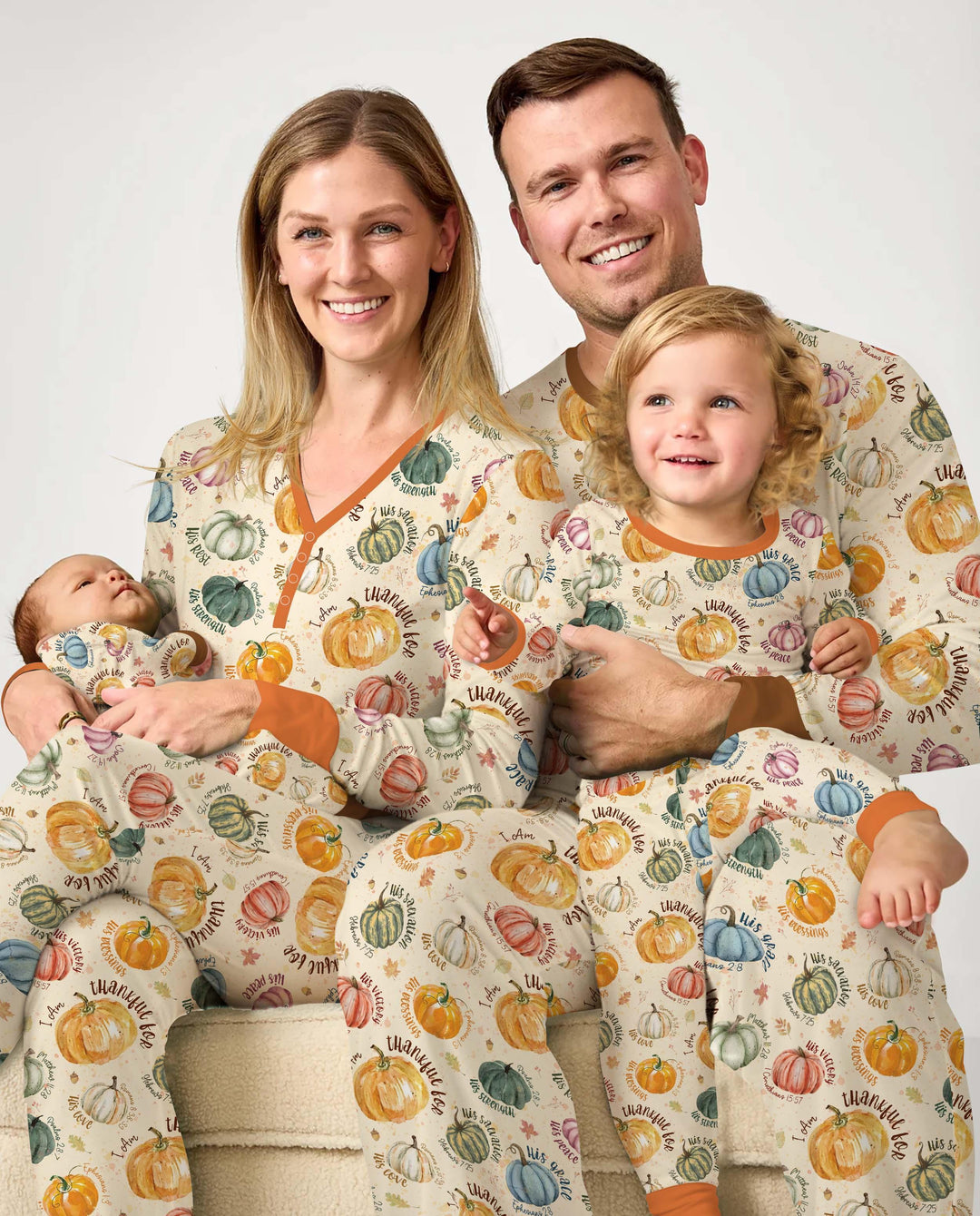 Christian Thanksgiving Two Piece Long Sleeve Pajama Set , Christian Thanksgiving Two Piece Long Sleeve Pajama Set - 12-18M / Chocolate Brown