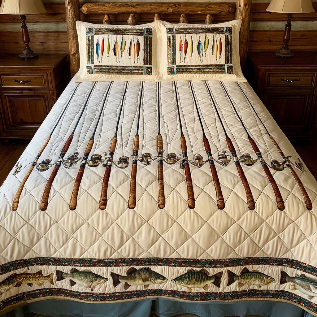 Fishing Wild Journey Bamboo Quilt Bedding Set