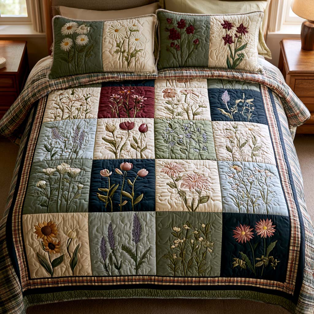 Floral Dreams Bamboo Quilt Bedding Set