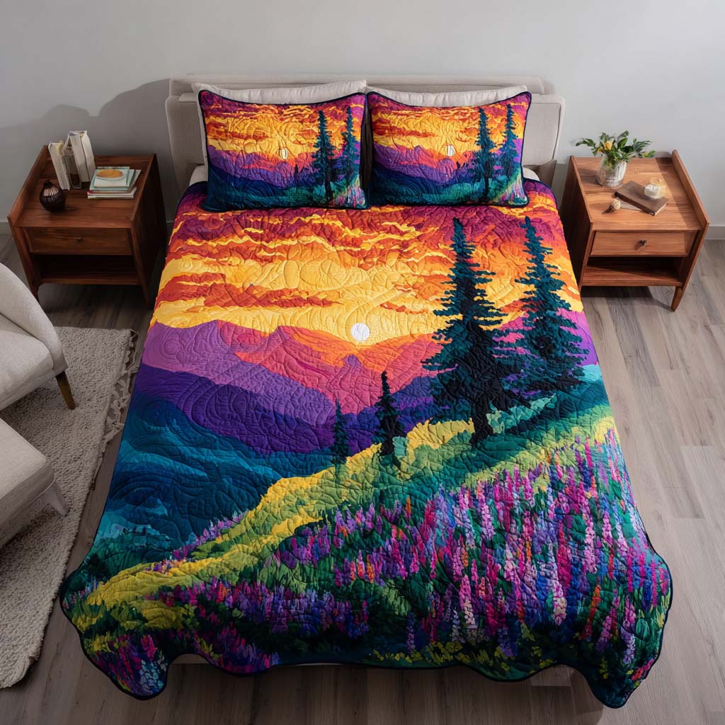 Fresh Morning Calm Bamboo Quilt Bedding Set