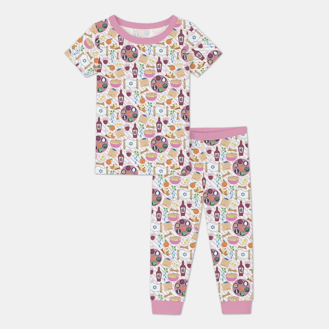 Zweiteiliges, kurzärmliges Pyjama-Set mit Marienkäfern