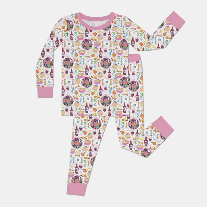 Passover Meal Bamboo Two Piece Long Sleeve Pajama Set