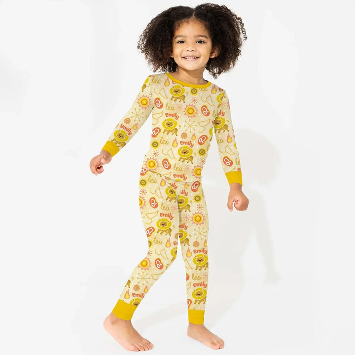 Zweiteiliges Langarm-Pyjama-Set mit Sommerfrüchten