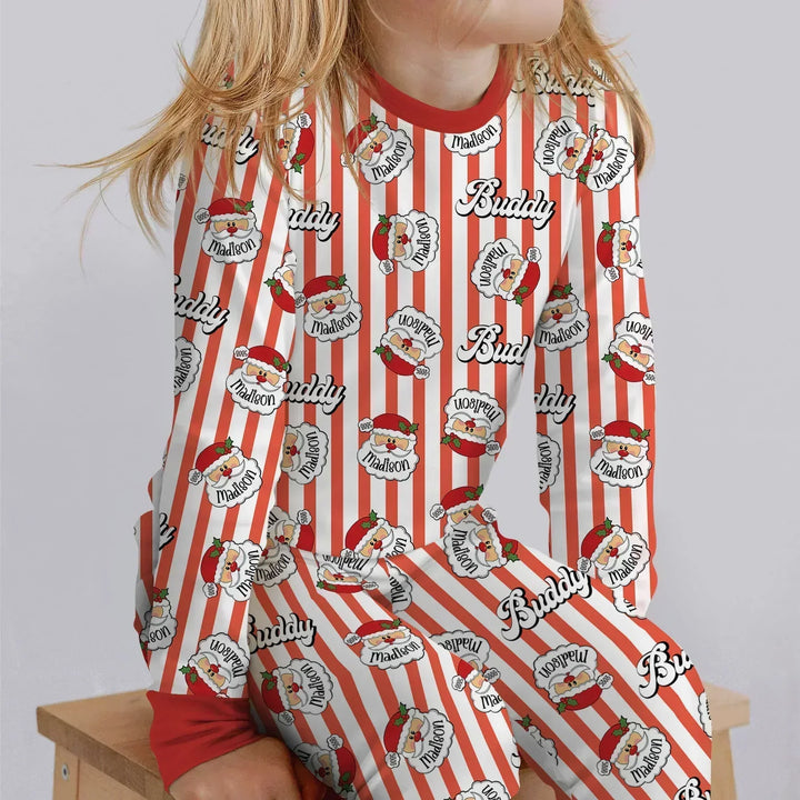 Zweiteiliges Langarm-Pyjama-Set mit Sommerfrüchten