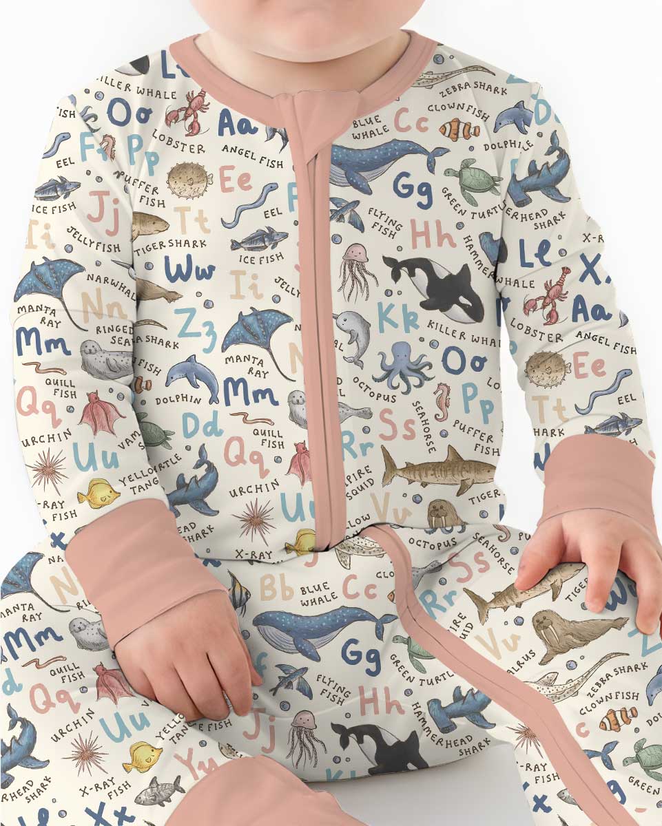 Ocean Animal Alphabet Bamboo Convertible Zippy