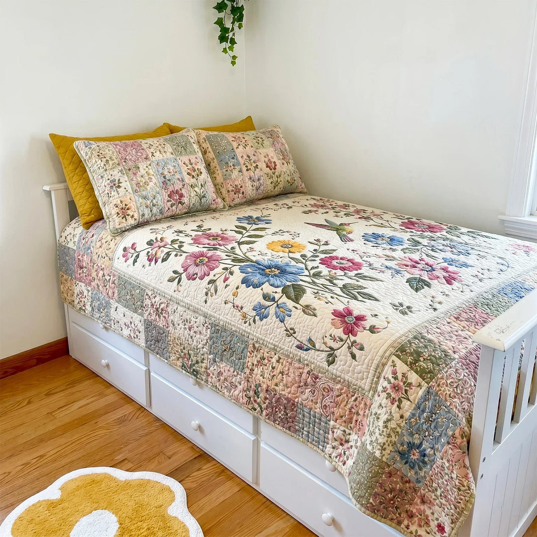 Garden Harmony Bamboo Quilt Bedding Set