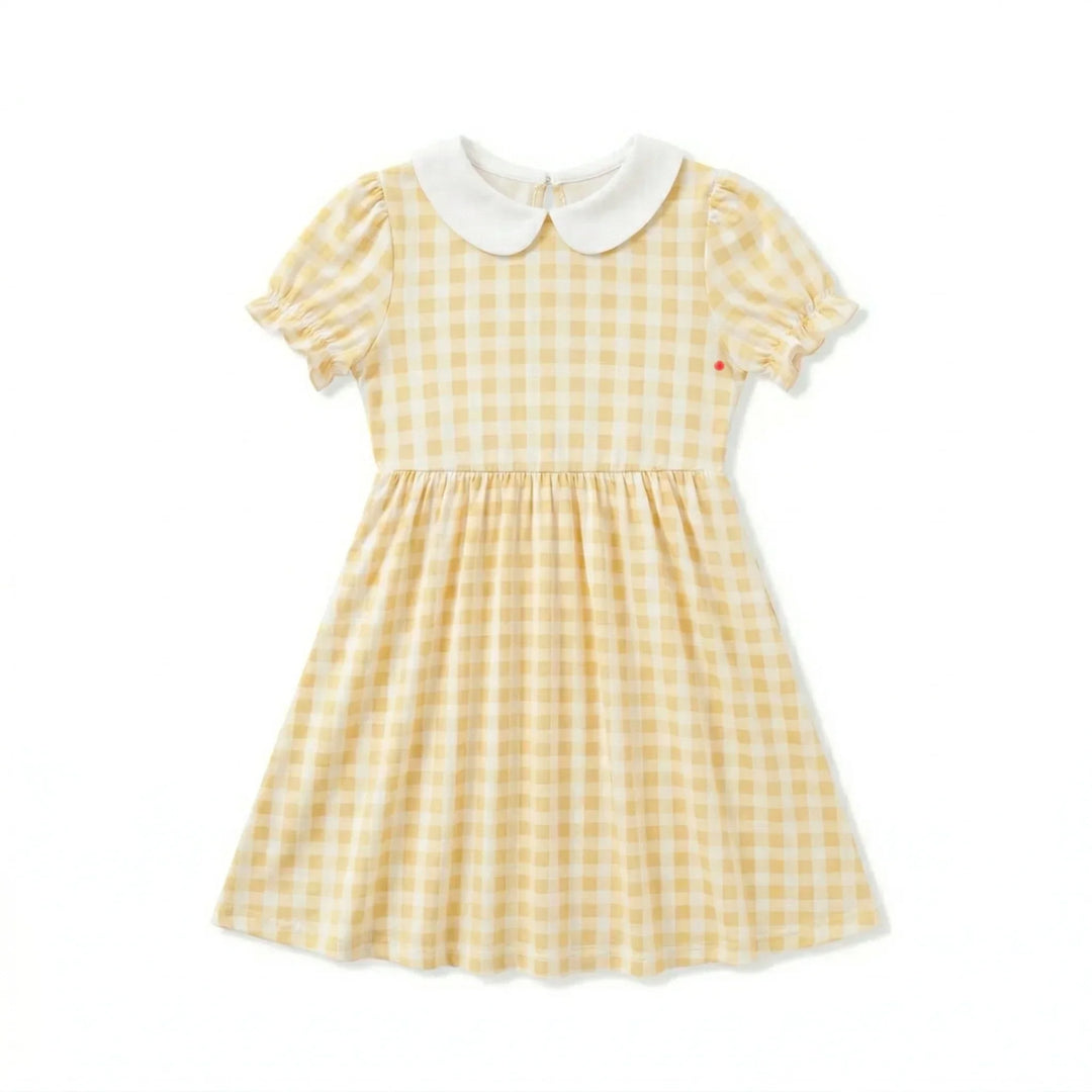 Gingham Bamboo Peter Pan Collar Dress