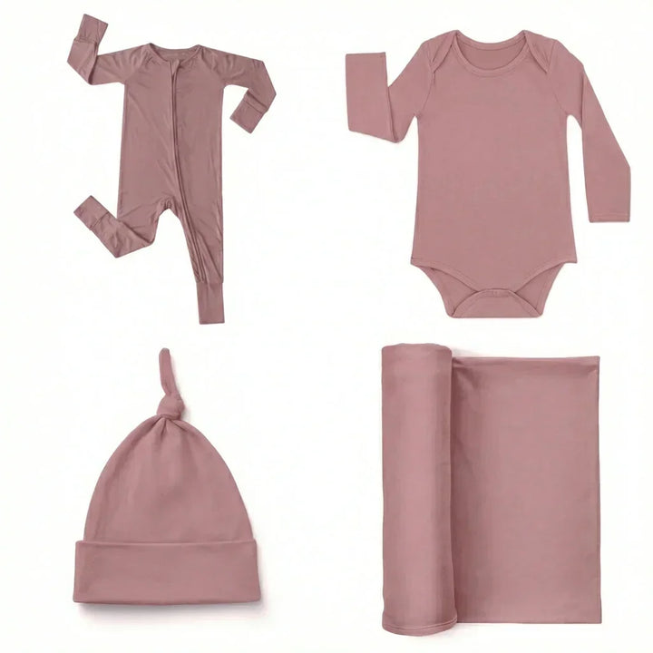 Welcome to our World Set ( 1 Long Zippy+ 1 Bodysuit+ 1 Swaddle Blanket+ 1 Knotted hat)