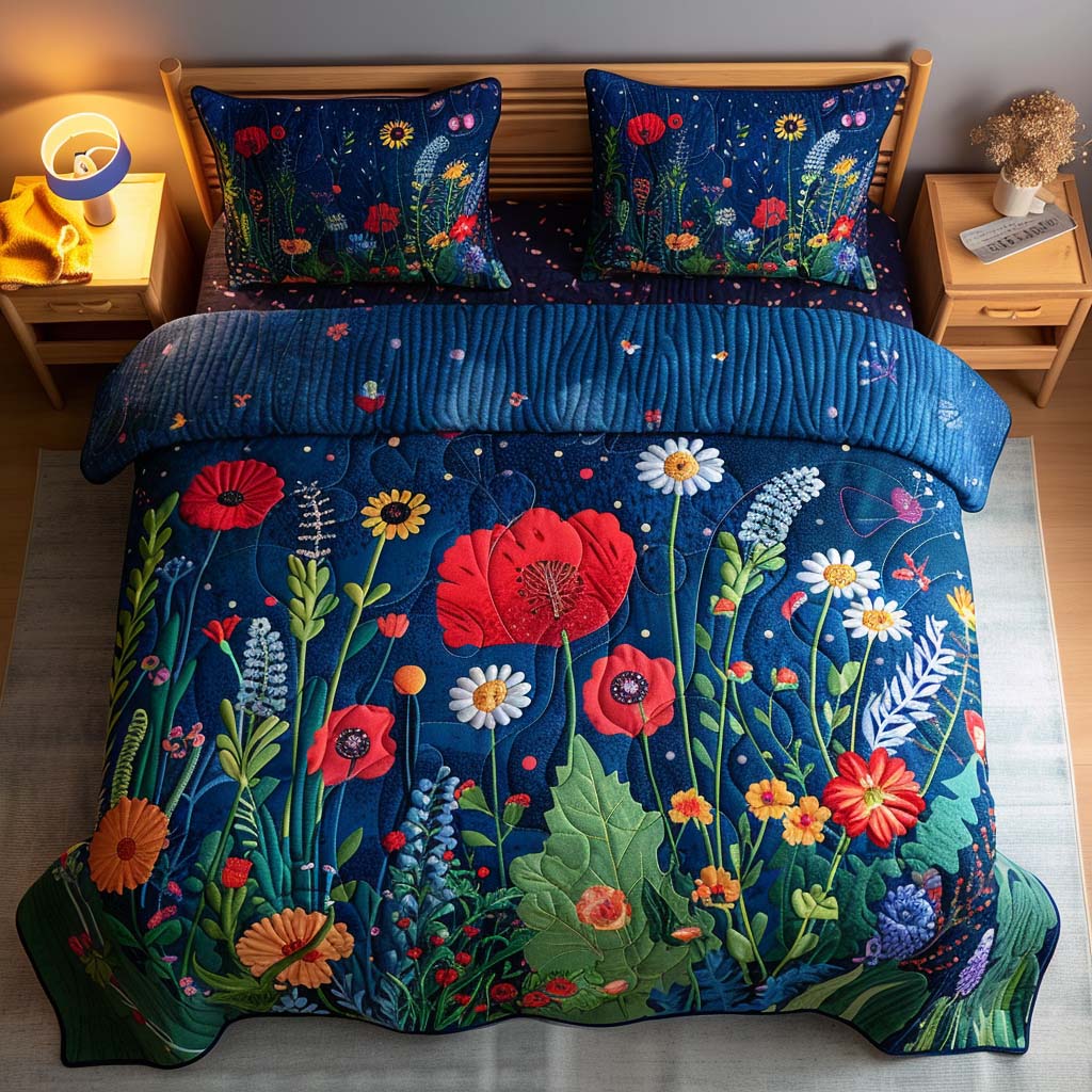 Gentle Blossom Breeze Bamboo Quilt Bedding Set