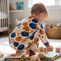 Gentle Fall Colors Bamboo Two Piece Long Sleeve Pajama Set