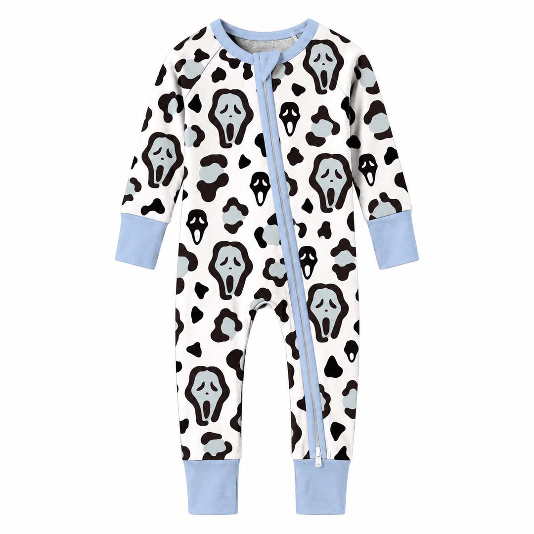 Ghostface Abstract Halloween Pattern Bamboo Convertible Zippy
