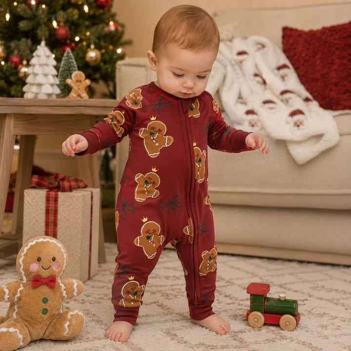 Gingerbread Christmas Bows Bamboo Convertible Zippy