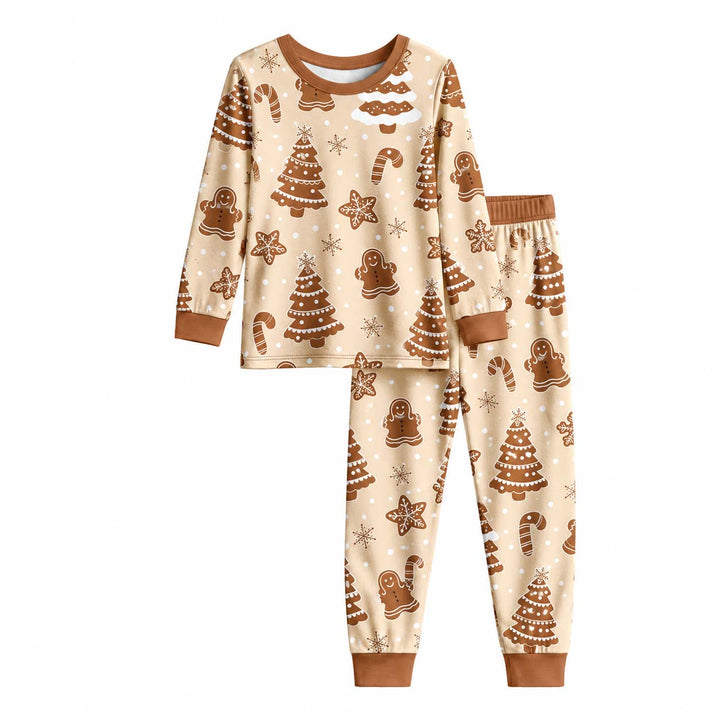 Gingerbread Cookie Wonderland Bamboo Two Piece Long Sleeve Pajama Set