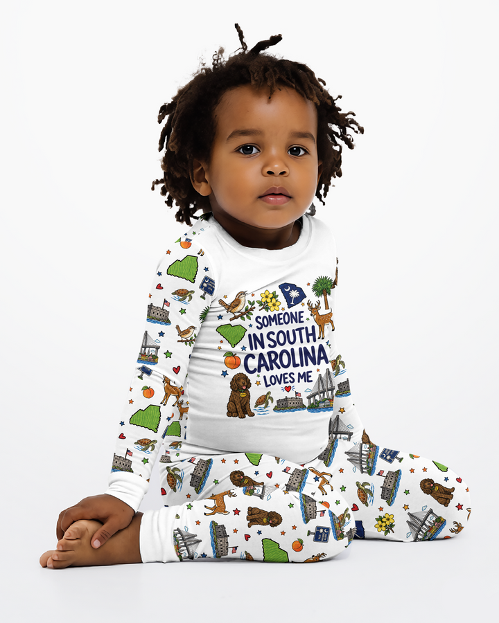 Someone in South Carolina Loves Me Bamboo Two Piece Long Sleeve Pajama Set