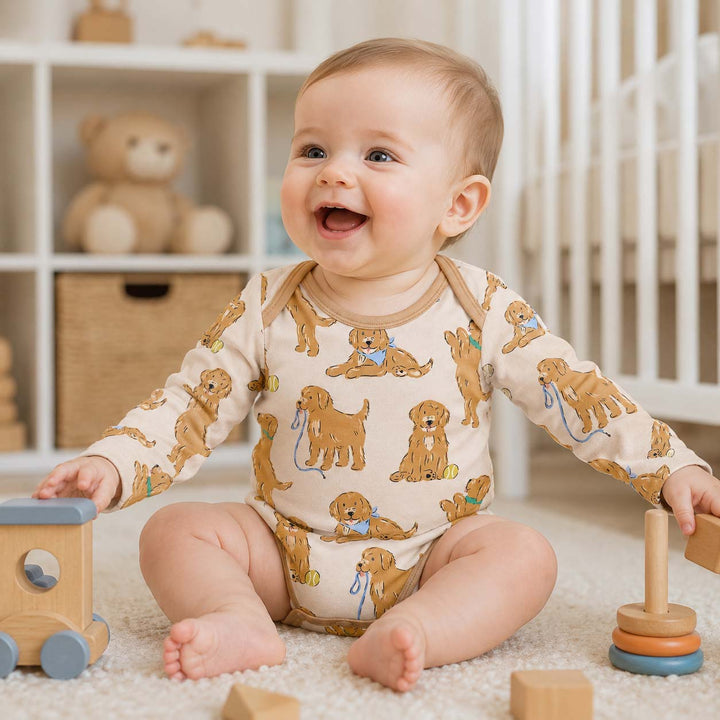 Gerippte Babykleidung mit individuellem Foto - Weich &amp; Skizzenhaft