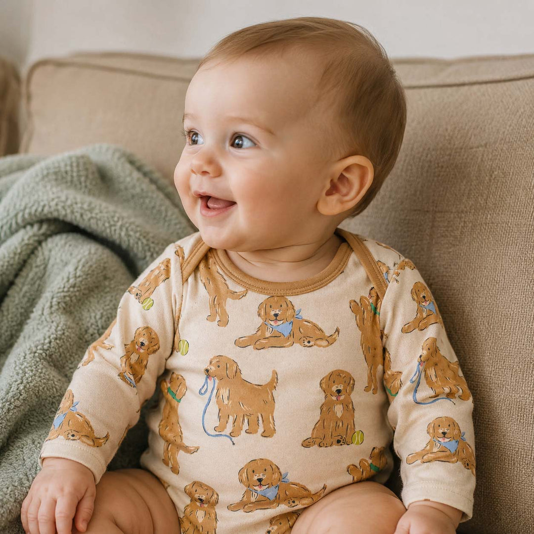 Gerippte Babykleidung mit individuellem Foto - Weich &amp; Skizzenhaft