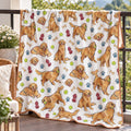 Golden Retriever Dog Park Bamboo Blanket