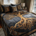 Golden Roots Bamboo Quilt Bedding Set