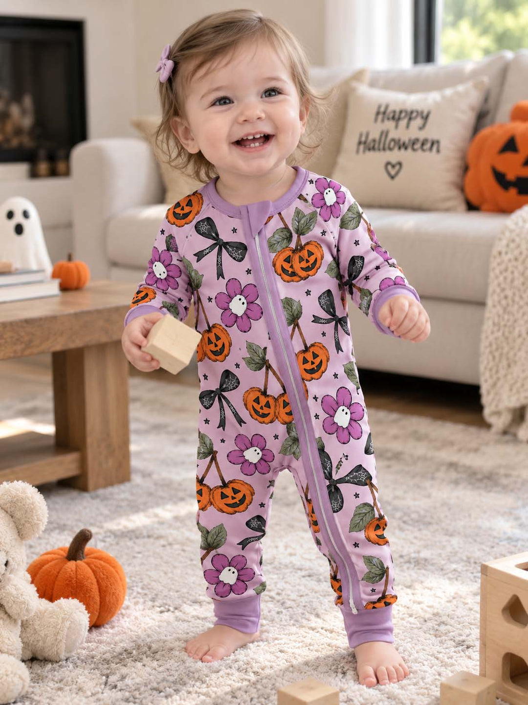 Gothic Pumpkin Cherry Garden Bamboo Convertible Zippy