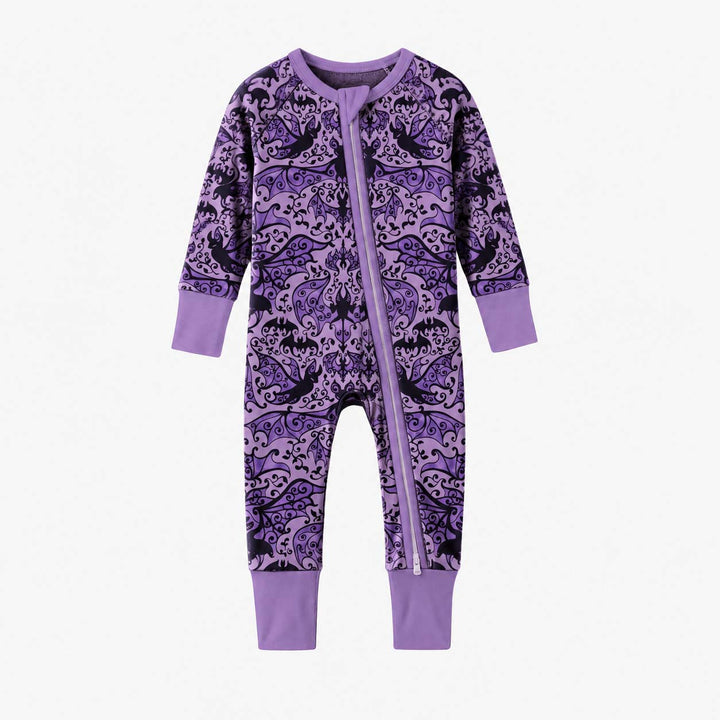 Gothic Purple Bat Pattern Bamboo Convertible Zippy