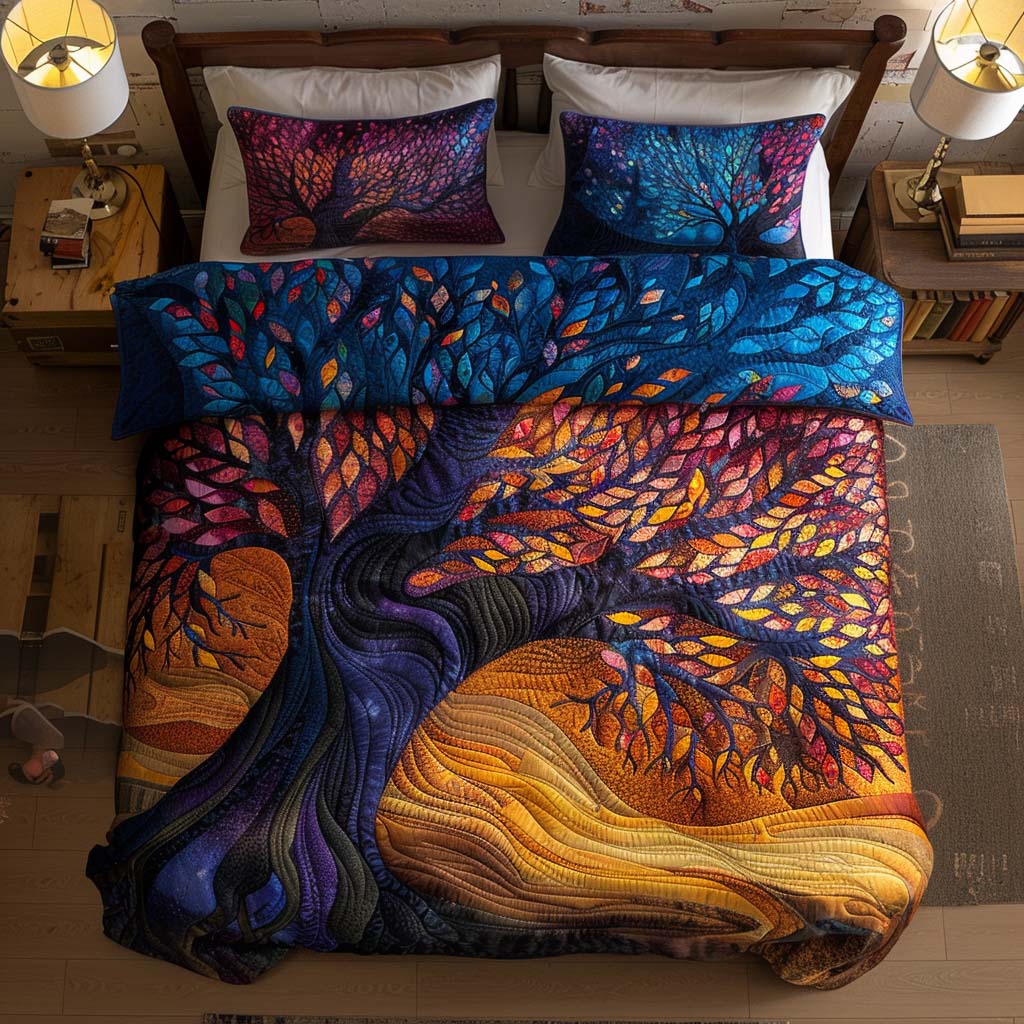 Growing Life Roots Bamboo Quilt Bedding Set
