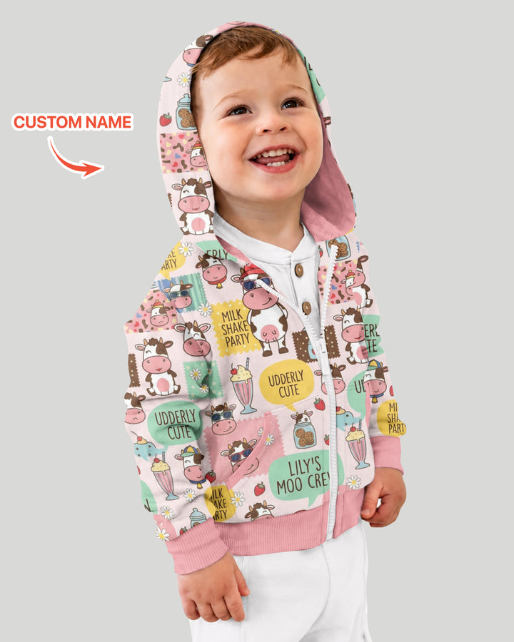 Custom Name The Milkshake Secret Society Bamboo Zip Hoodie