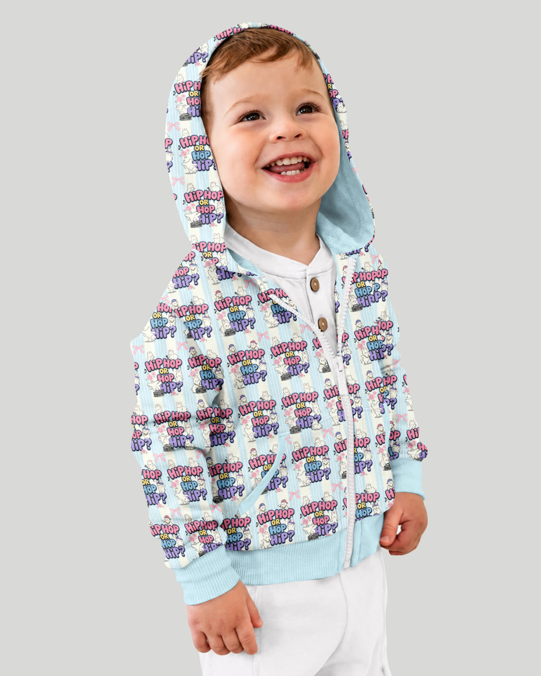 Boombox Bunny Bamboo Zip Hoodie