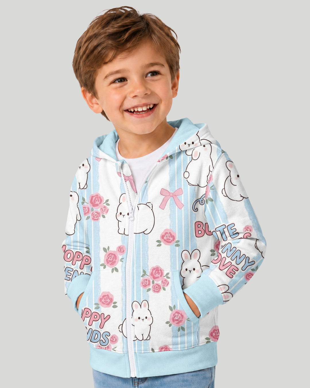Hoppy Friends Bamboo Zip Hoodie