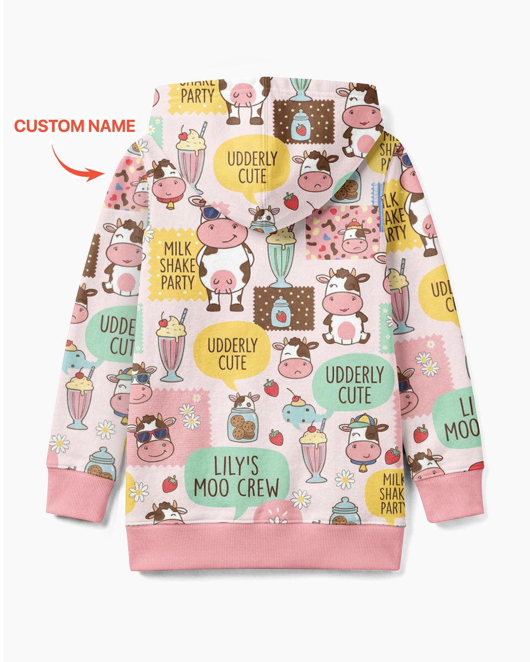 Custom Name The Milkshake Secret Society Bamboo Zip Hoodie