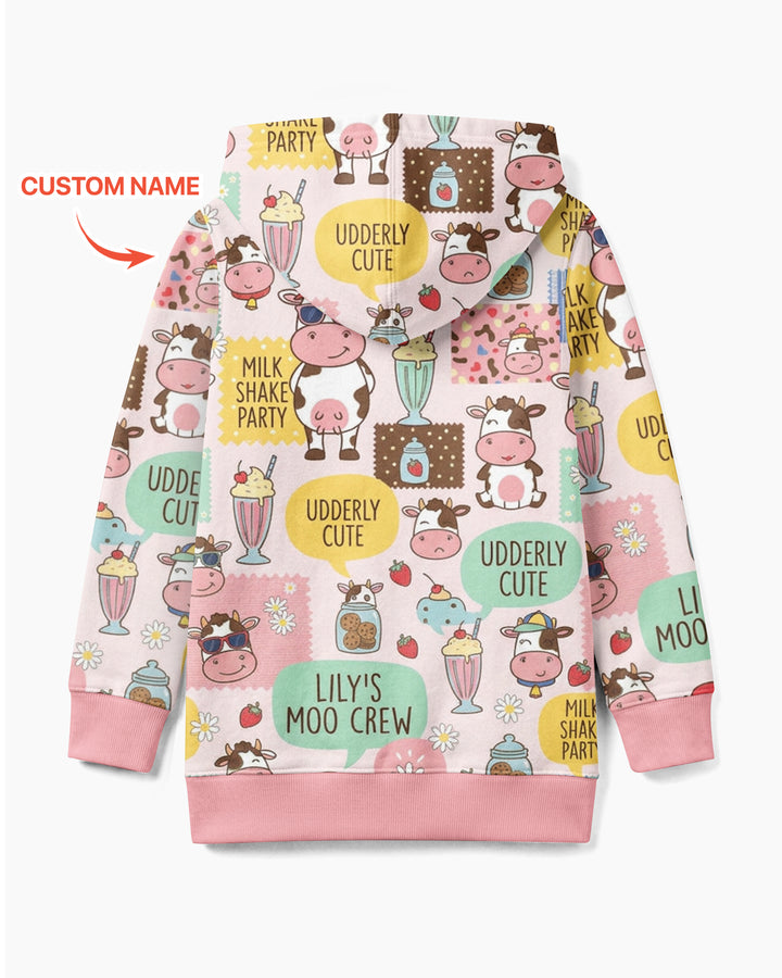 Custom Name The Milkshake Secret Society Bamboo Zip Hoodie