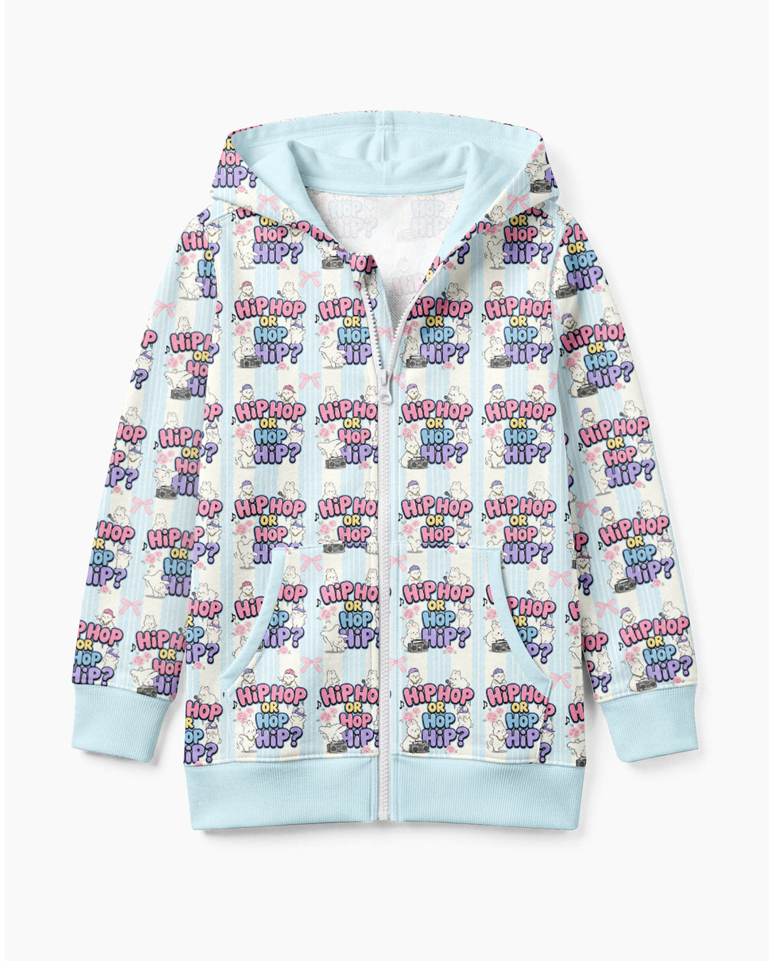 Boombox Bunny Bamboo Zip Hoodie