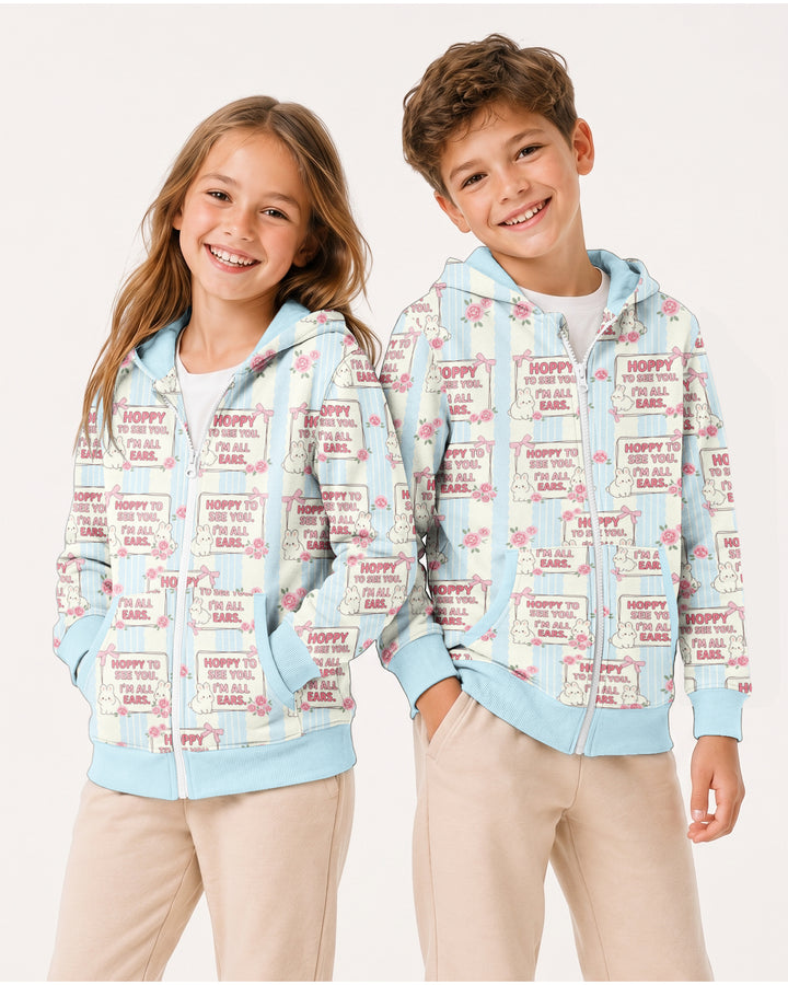 Hoppy To See You Bamboo Zip Hoodie