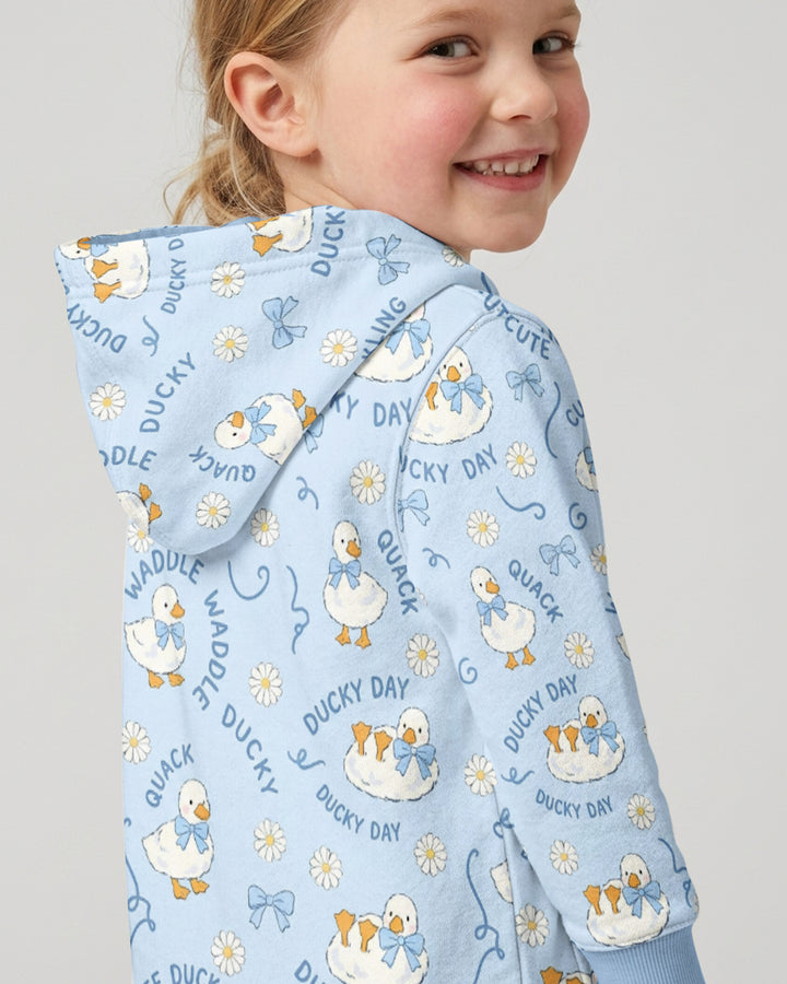 Happy Ducky Day Bamboo Zip Hoodie