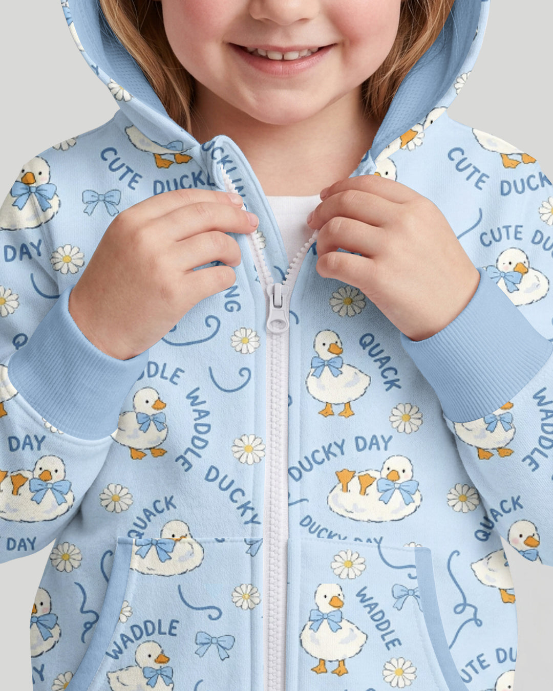 Happy Ducky Day Bamboo Zip Hoodie