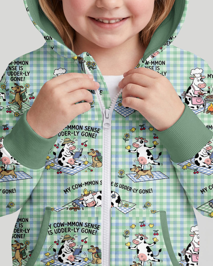 Common Sense Is Udderly Gone Bamboo Zip Hoodie