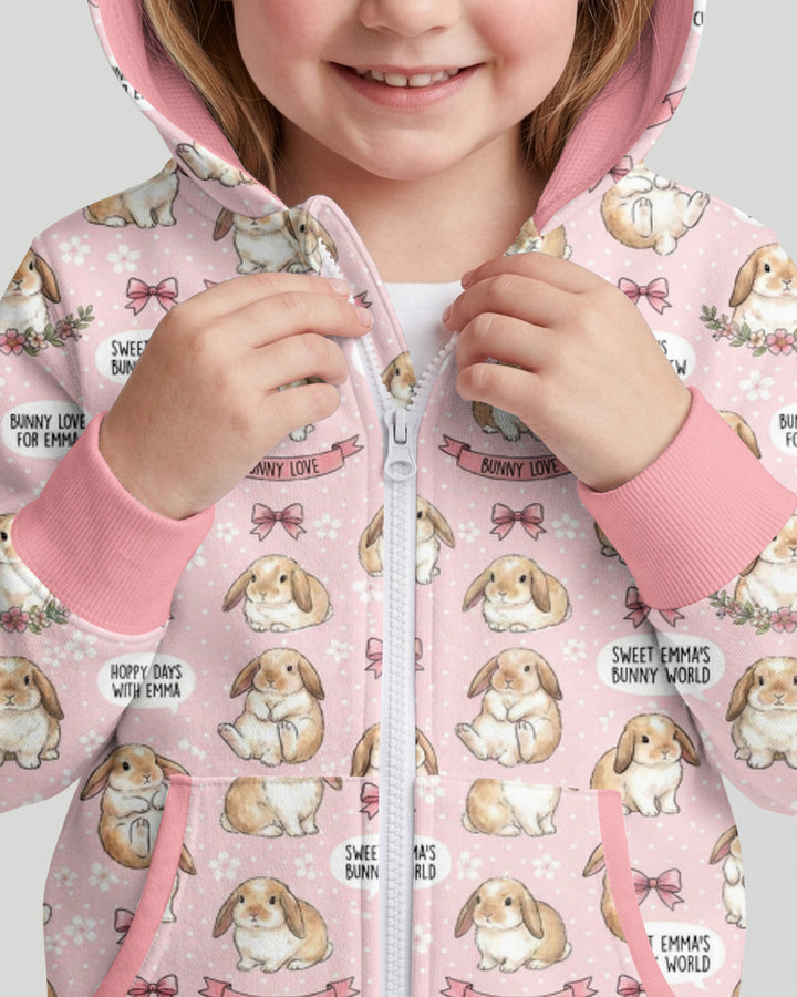 Sweet Bunny Worlds Bamboo Zip Hoodie