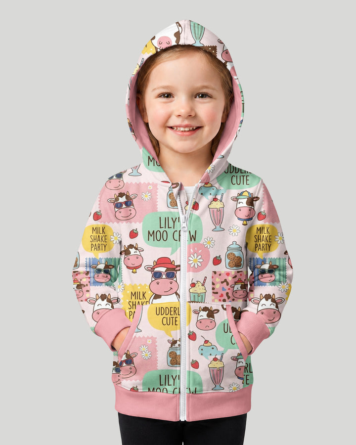 Custom Name The Milkshake Secret Society Bamboo Zip Hoodie