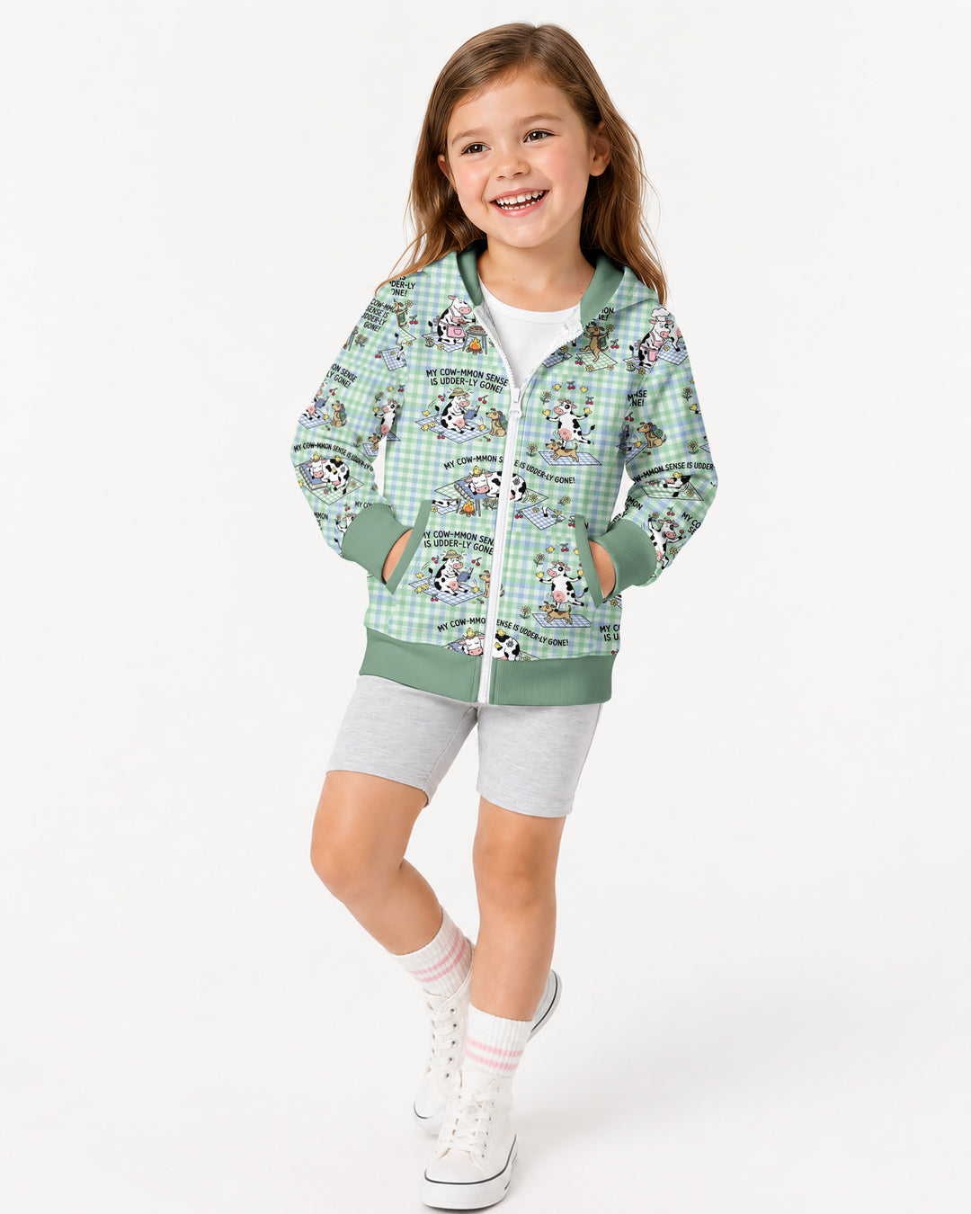 Common Sense Is Udderly Gone Bamboo Zip Hoodie