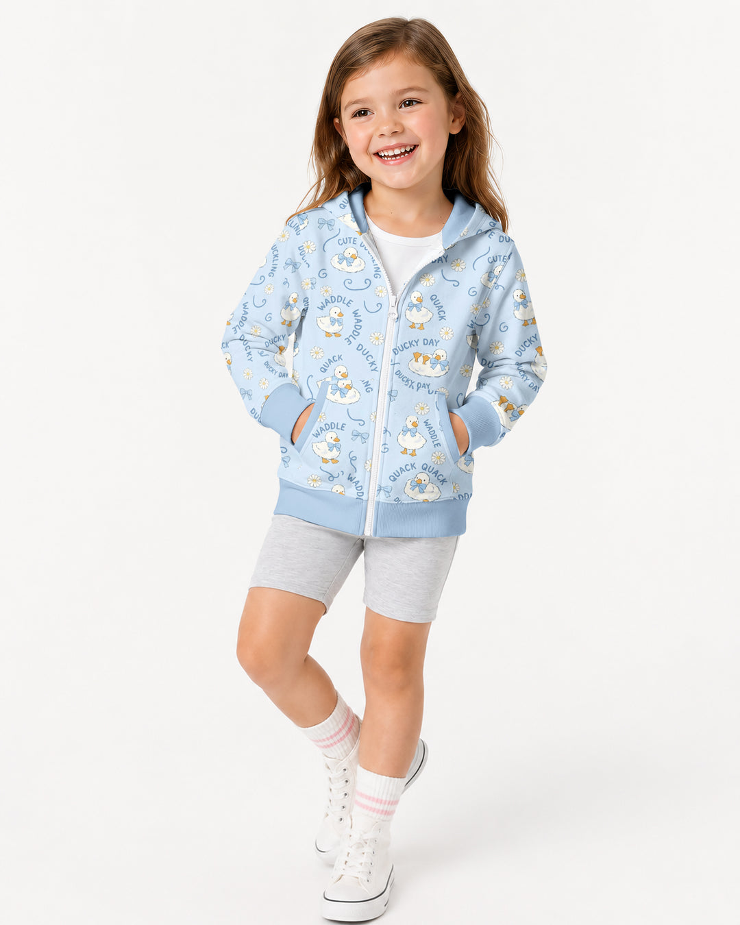 Happy Ducky Day Bamboo Zip Hoodie