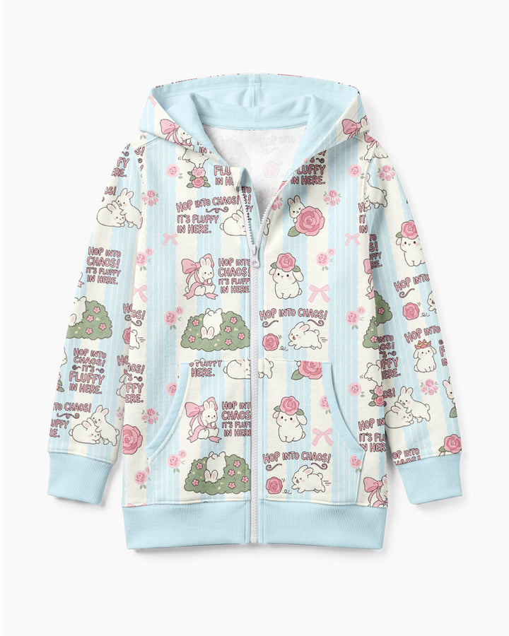 Hop Into Chaos Bamboo Zip Hoodie