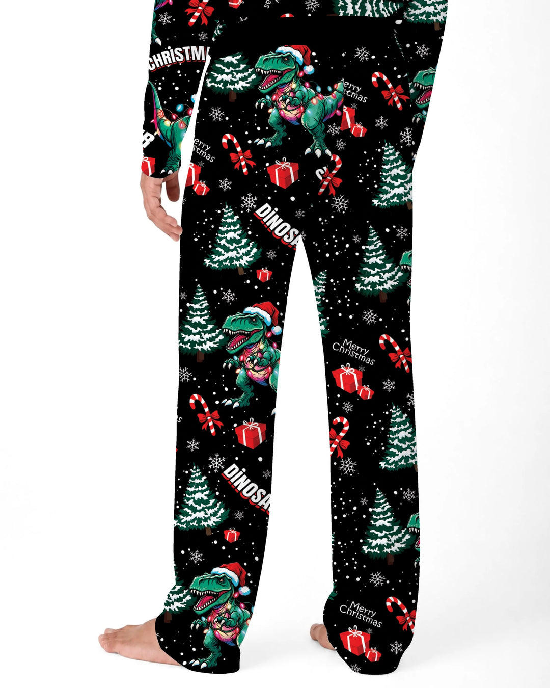 Dinosaur Raw Noel Bamboo Men's Pajama Set