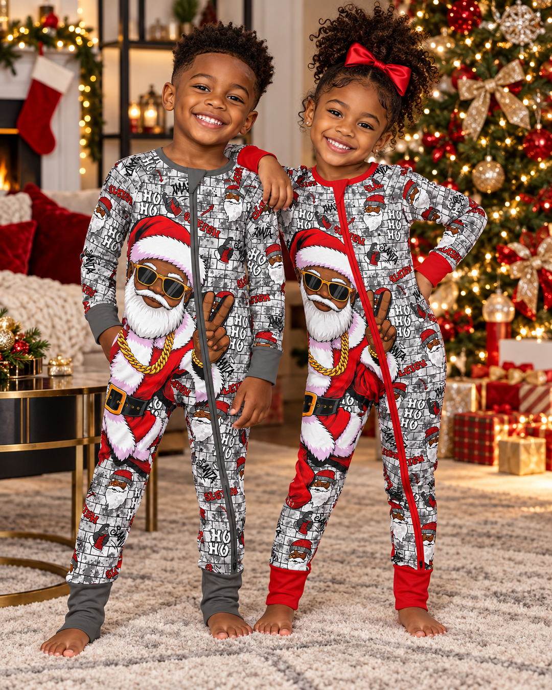 Santa Swag Christmas Bamboo Convertible Zippy