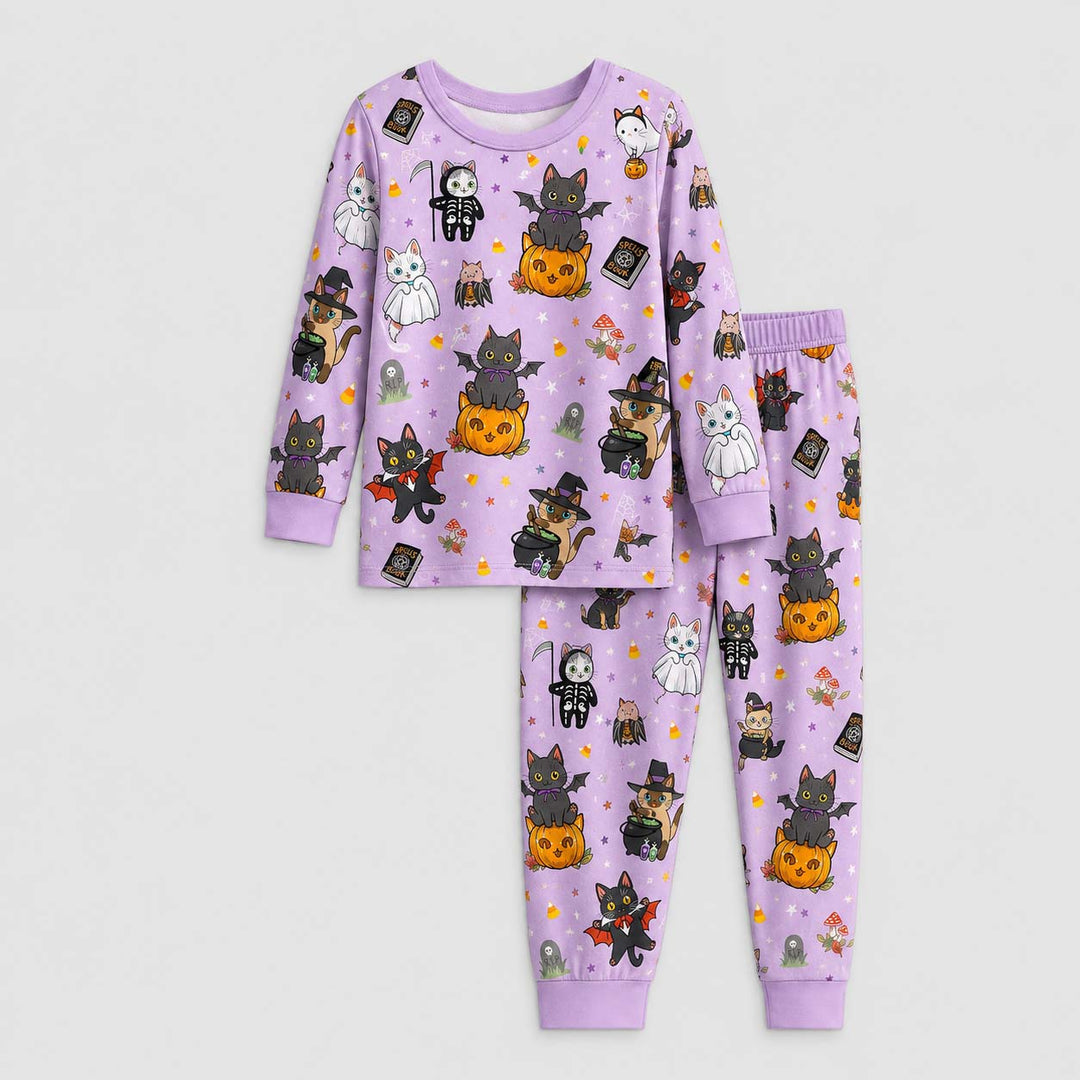Halloween Costume Cats Bamboo Two Piece Long Sleeve Pajama Set