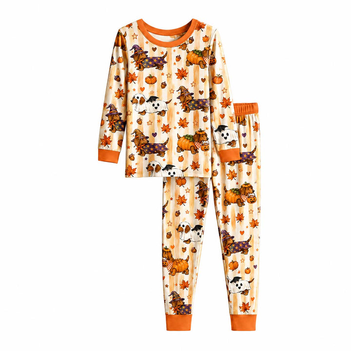 Halloween Dachshund Costumes Bamboo Two Piece Long Sleeve Pajama Set